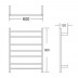 Heated Towel Rack Square 7 Bars 800Hx600Wx120D - Chrome